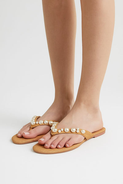 ZARA ROUND PEARLS FLATS