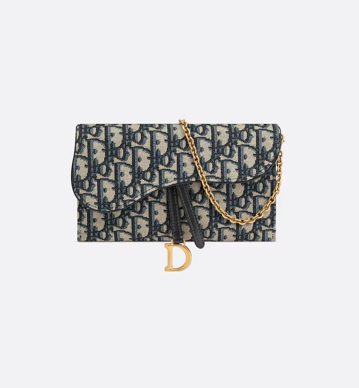 DIOR SMALL SADDLE POUCH WITH CHAIN