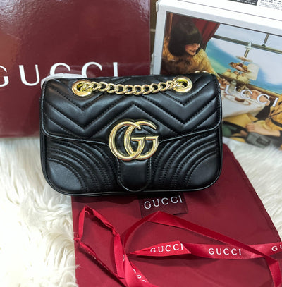 GUCCI GG MARMONT 2.0 QUILTED LEATHER SHOULDER BAG