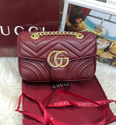 GUCCI GG MARMONT 2.0 QUILTED LEATHER SHOULDER BAG