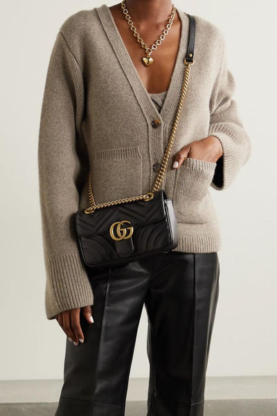 GUCCI GG MARMONT 2.0 QUILTED LEATHER SHOULDER BAG