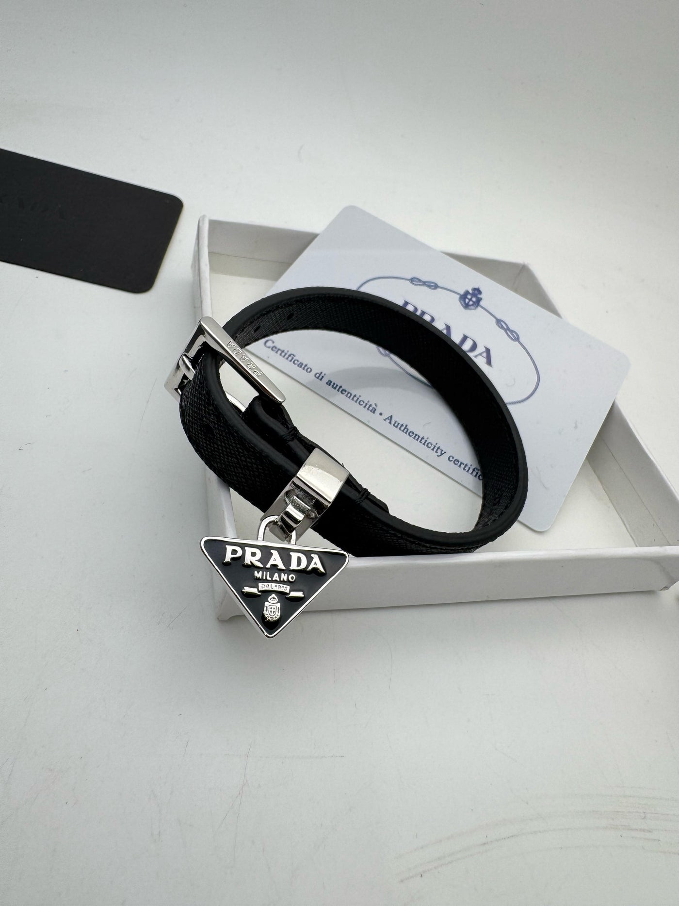 PRADA SAFFIANO LEATHER BRACELET